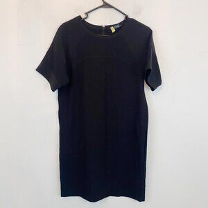 VINCE black short sleeve mini dress